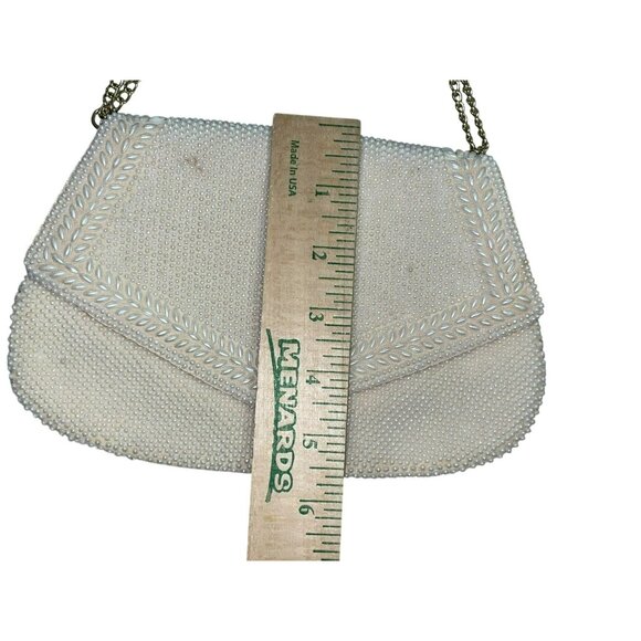 Beaded Purse Used Cream Formal Special Occasion - Picture 11 of 16